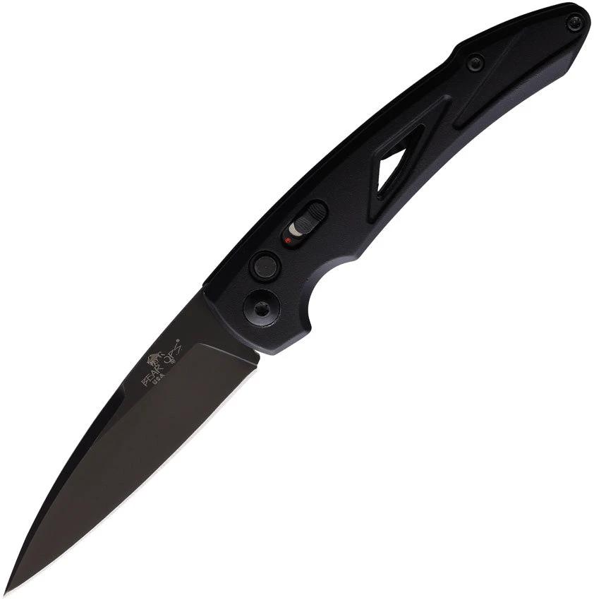 Bear & Son Auto Action XVI Button Lock AC-1600-ALBK-B by Bear & Son