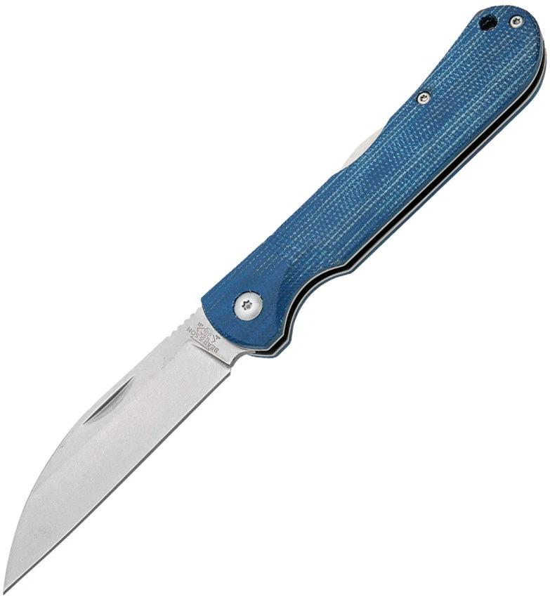 Bear & Son Lockback Blue Jean Micarta 484LMB by Bear & Son