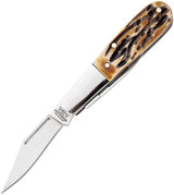 Bear And Son Baby Barlow Knife 3 Inch Compact Closed With India Stag Bone Handle And Satin 440 Stainless For Collectors by Bear & Son