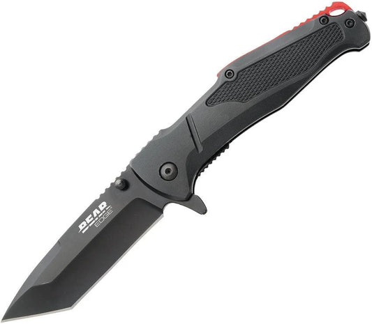 Bear Edge Linerlock A/O Black/Red 61121 by Bear Edge
