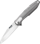 Bear And Son Linerlock Knife 61125 EDC Satin Blade Textured Handle Extended Tang Pocket Clip by Bear & Son