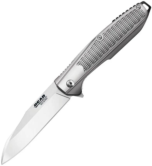 Bear And Son Linerlock Knife 61125 EDC Satin Blade Textured Handle Extended Tang Pocket Clip by Bear & Son