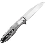 Bear And Son Linerlock Knife 61125 EDC Satin Blade Textured Handle Extended Tang Pocket Clip by Bear & Son