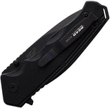 Bear And Son Sideliner Linerlock Folding Knife Partially Serrated Blade Black G10 Handle EDC Ready by Bear & Son