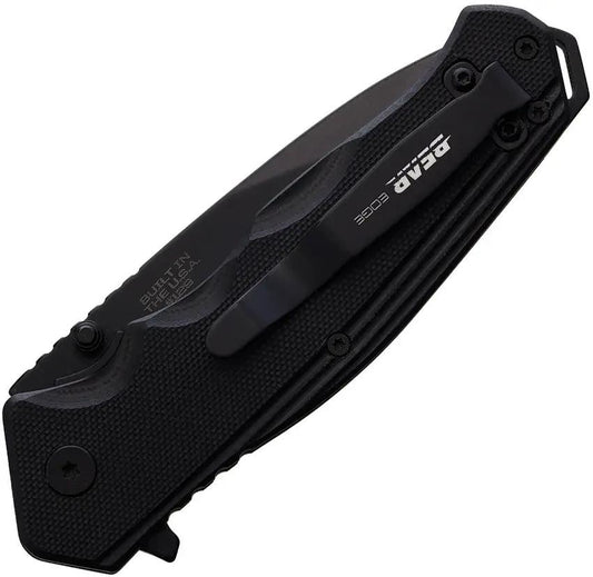 Bear And Son Sideliner Linerlock Folding Knife Partially Serrated Blade Black G10 Handle EDC Ready by Bear & Son