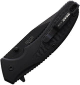Bear And Son Sideliner Linerlock Folding Knife One Hand Deploy EDC Enthusiasts Zytel Handle Black 3.5in Blade by Bear & Son