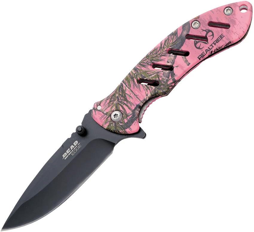 Bear Edge Brisk Framelock Pink Camo 61506 by Bear Edge