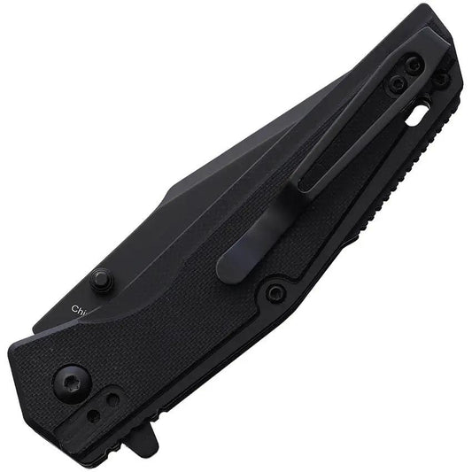 Bear And Son Linerlock Assisted Opening Knife Black G10 Handle 3.5 Inch Blade EDC For Everyday Carry by Bear & Son