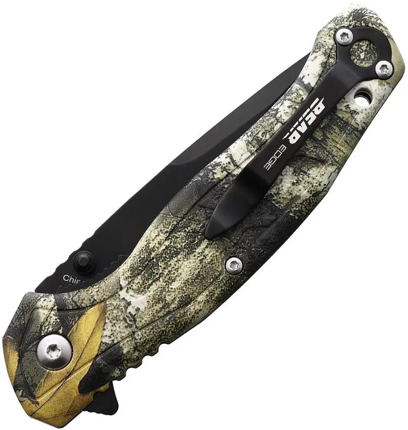 Bear & Son Brisk 2.0 Linerlock Assisted Opening Knife For Outdoorsmen Realtree Edge Camo 3.5in Blade 4.5in Closed by Bear & Son