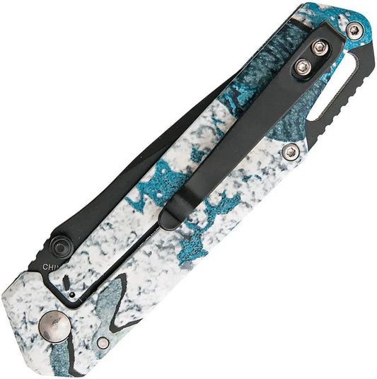 Bear Edge Brisk 3.0 Framelock Knife With Timber Rift Handle 3in Blade 440 Stainless For EDC Outdoors by Bear Edge