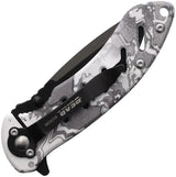 Bear Edge Brisk Framelock Assisted Opening Knife With True Timber White Viper Handle For EDC Enthusiasts by Bear Edge