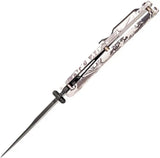Bear Edge Brisk 2.0 Sideliner Assisted Opening Knife For EDC With 3.13 Inch Black 440 Stainless Blade And White Viper Zytel Handle by Bear Edge
