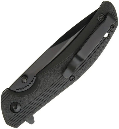 Bear And Son Sideliner Linerlock Knife Black 3.75In Partially Serrated Blade For EDC Enthusiasts by Bear & Son