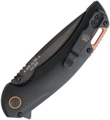 Bear and Son Loadout I Linerlock Assisted Opening Knife for EDC Three Point Five Inch Blade 14C28N Black Aluminum Handle by Bear & Son
