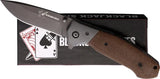 BlackJack Linerlock Knife Brown Micarta Handle Gray Titanium S35VN Blade Extended Tang For EDC Enthusiasts by BlackJack