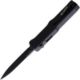 Blackjack Auto OTF Bayonet Knife 3.38in 154CM Blade Matte Black Aluminum Handle For EDC Enthusiasts by Blackjack