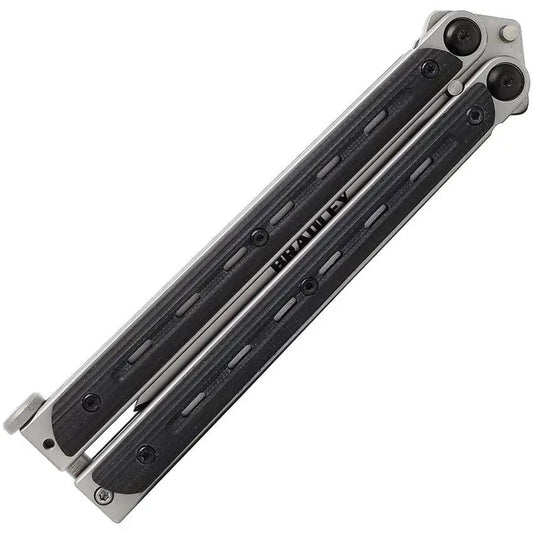 Bradley Kimura Butterfly Knife Bear And Son Premium Black G10 154CM Spear Point For EDC Enthusiasts by Bradley