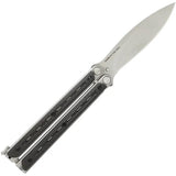 Bradley Kimura Butterfly Knife For Collectors Bear And Son Collaboration Premium Carbon Fiber Handle 154CM Blade by Bradley