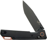 Bear And Son Nekama I Slide Lock Knife 14C28N Tanto With Black Aluminum Handle For EDC Enthusiasts by Bear & Son
