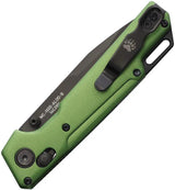 Bear And Son Nekama I Slide Lock Knife DLC Coated 3.25in Tanto Green Aluminum Handle EDC Ready by Bear & Son