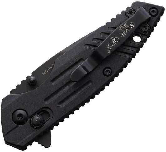 Bear And Son Slide Lock Knife Black Zytel MC-900-B7-B Premium Extended Tang For EDC Enthusiasts by Bear & Son