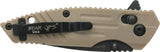 Bear And Son Slide Lock Desert Sand Folding Knife Drop Point Blade For EDC Enthusiasts by Bear & Son