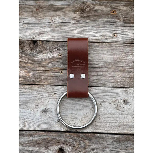 Badger Claw Outfitters Leather Axe Ring Carrier Durable 8 To 10 Oz Bridle Leather For Outdoorsmen Nickel Plated Ring by Badger Claw Outfitters