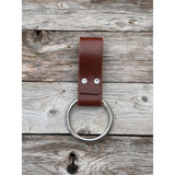 Badger Claw Outfitters Leather Axe Ring Carrier Durable 8 To 10 Oz Bridle Leather For Outdoorsmen Nickel Plated Ring by Badger Claw Outfitters
