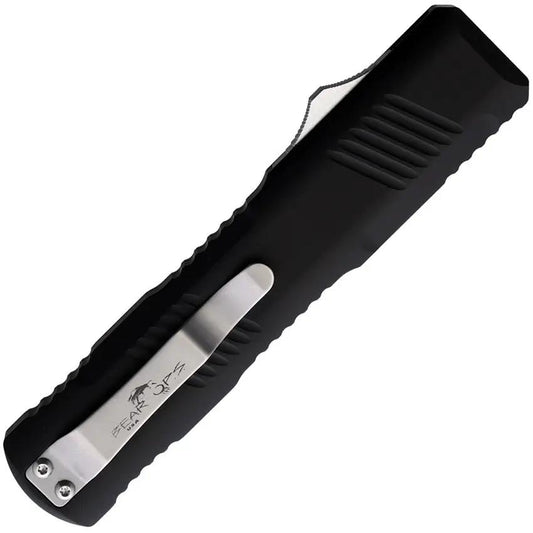 Bear And Son Auto OTF Tanto Knife Premium Satin Blade 3.5 Inch Black Aluminum Handle For EDC Enthusiasts by Bear & Son