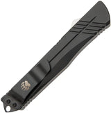 Bear And Son Auto Double Clutch OTF Knife For EDC Enthusiasts With Satin D2 Blade And Black Aluminum Handle by Bear & Son