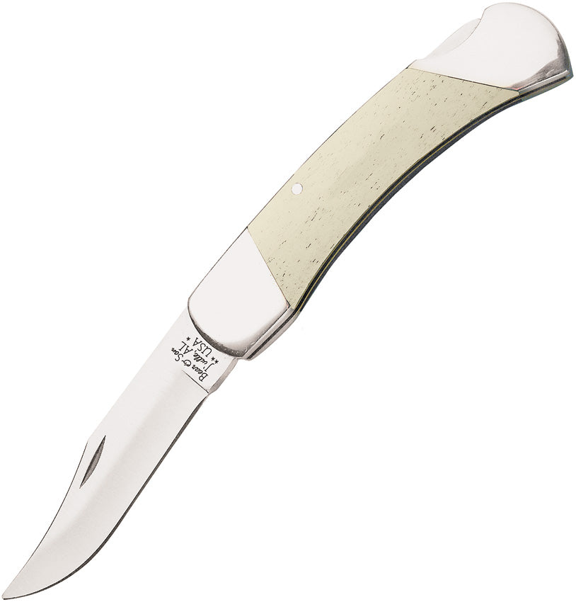 Bear & Son Lockback White Smooth Bone WSB05