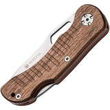 Beretta Bushbuck Lockback Knife for Outdoorsmen 3.5in Satin 440 Stainless Blade Walnut Handle Lanyard by Beretta