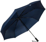 Premium Beretta Folding Umbrella Auto Open Blue 49in Canopy With Adjustable Shoulder Strap Case For Travelers by Beretta