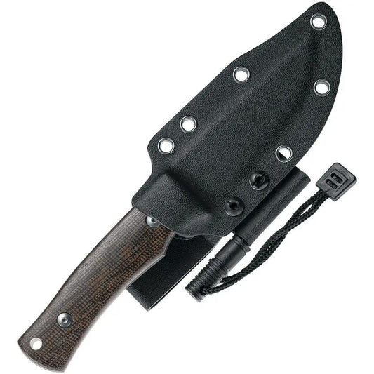Black Fox Explorator Fixed Blade Knife 02FX741 440C Stonewashed Blade Micarta Handle Firestarter Sheath For Survivalists by Black Fox