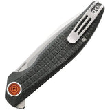 Black Fox Artia Linerlock Knife D2 Blade With Stonewash Finish OD Green Canvas Micarta Handle EDC Enthusiasts by Black Fox