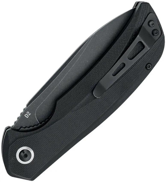 Black Fox Paradigma Linerlock Knife With D2 Drop Point Blade, 3.5in Black G10 Handle, Rugged EDC Ready by Black Fox
