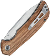 Black Fox Paradigma Linerlock D2 Zebrawood EDC Knife by Black Fox