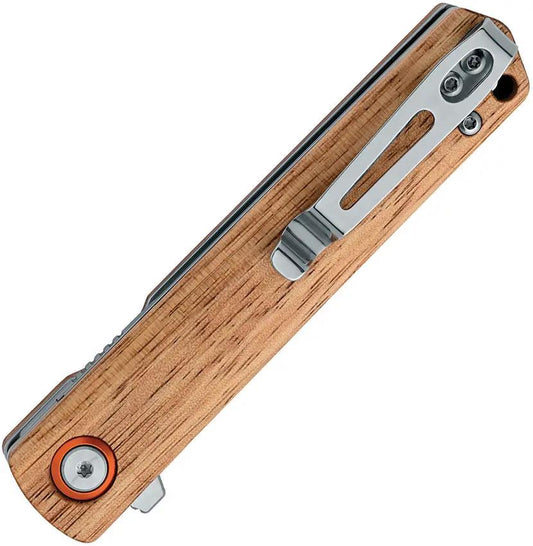 Black Fox Spear Linerlock Knife Premium Zebrawood Handle Satin D2 Blade For EDC Enthusiasts BF-783ZW by Black Fox