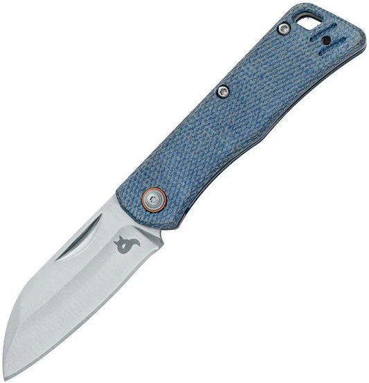 Black Fox Teeny Linerlock Blue Micarta BF-785 MIBL by Black Fox
