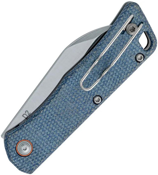 Black Fox Teeny Linerlock Knife Blue Micarta EDC Compact by Black Fox