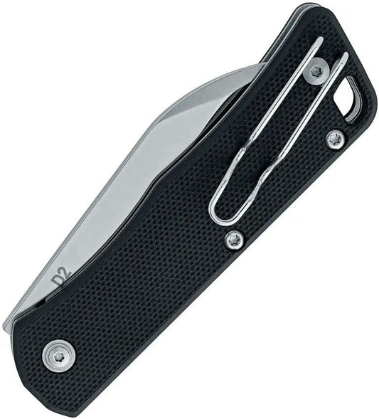 Black Fox Teeny Linerlock EDC Knife With D2 Satin Sheepsfoot Blade And Black G10 Handle Pocket Clip by Black Fox
