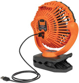 BlackFire Rechargeable Clamp Fan 8in With 360 Degree Rotation USB Charge Strong Clamp For Workshop 9h Low Runtime by BlackFire