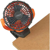 BlackFire Rechargeable Clamp Fan 8in With 360 Degree Rotation USB Charge Strong Clamp For Workshop 9h Low Runtime by BlackFire