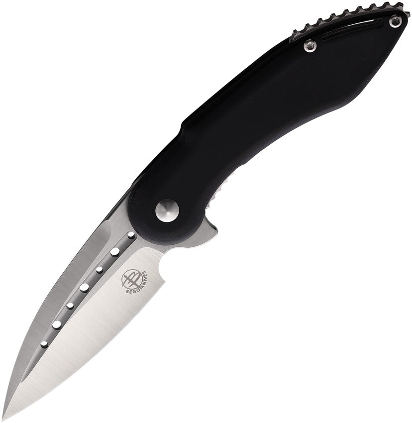 Begg Knives Mini Glimpse Linerlock Black MINI GLIMPSE W/HOLES