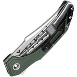 Begg Knives Astio Framelock OD Green G10 EDC Knife With D2 Satin Tanto Blade Extended Tang by Begg Knives