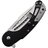 Begg Knives Bodega Framelock Knife Black G10 Handle D2 Satin Blade Spear Point Extended Tang For EDC Enthusiasts by Begg Knives