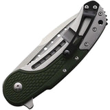 Begg Knives Bodega Framelock OD EDC Knife With D2 Satin Spear Point Blade, G10 Handle, Pocket Clip, Extended Tang by Begg Knives