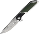 Begg Knives Diamici Linerlock Damascus DIAMICI DAMASCUS GRN/BLK by Begg Knives