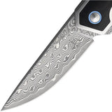Begg Diamici Damascus Linerlock Knife VG10 San Mai Blade 4 Inch Closed For EDC Enthusiasts Pocket Clip by Begg Knives