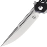 Begg Knives Kwaiken Linerlock Black Knife For EDC Enthusiasts Satin D2 Blade Aluminum Handle Extended Tang Pocket Clip by Begg Knives